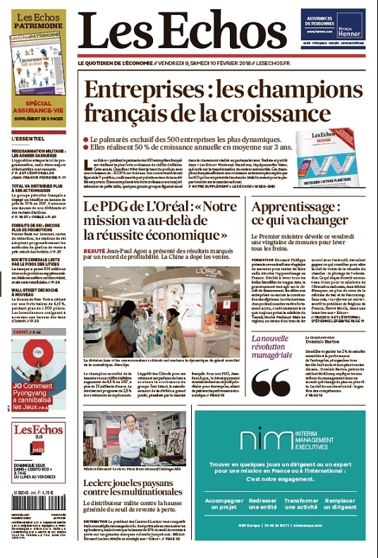 Palmarès Les Échos 1802
