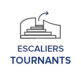 Monte-escaliers tournant