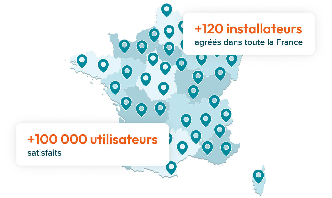 Carte de France des installateurs