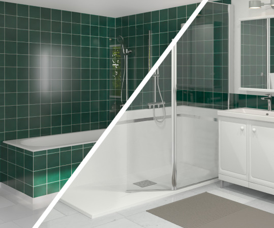 Avant après baignoire 