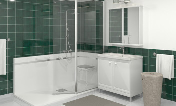 Douche sécurisée et esthétique