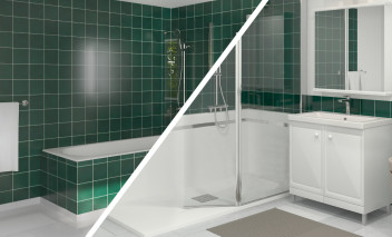 Avant après baignoire 